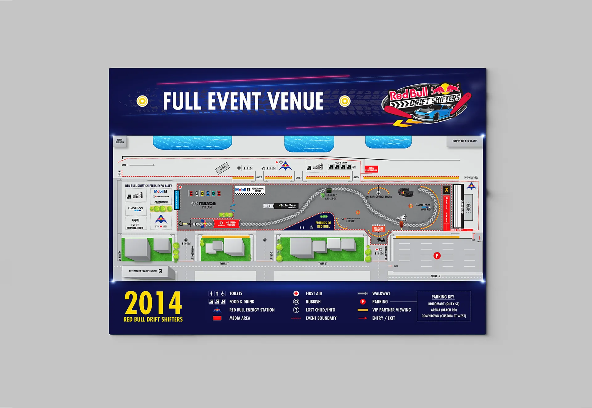 The Red Bull Drift Shifters 2014 full event venue map.