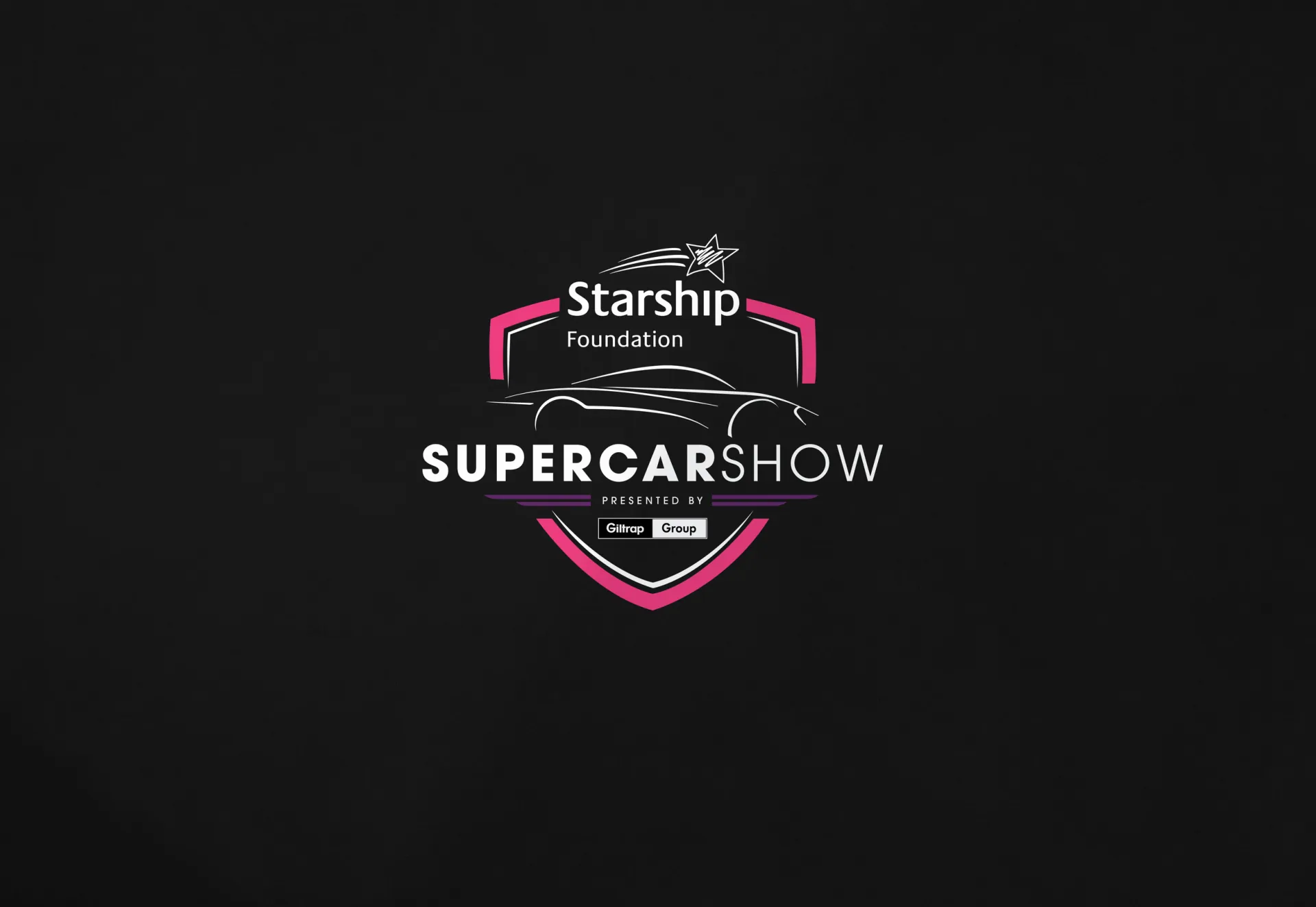 The Starship Foundation Supercar Show shield, presented by Giltrap Group.